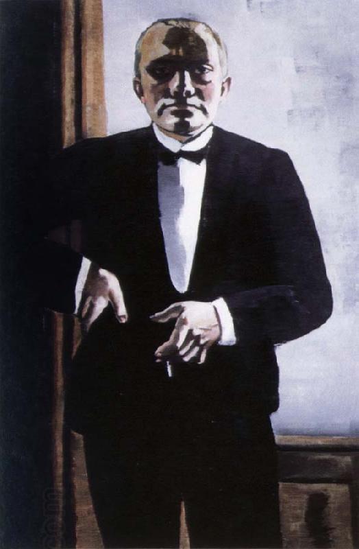 Max Beckmann self portrait in a tuxedo oil painting picture